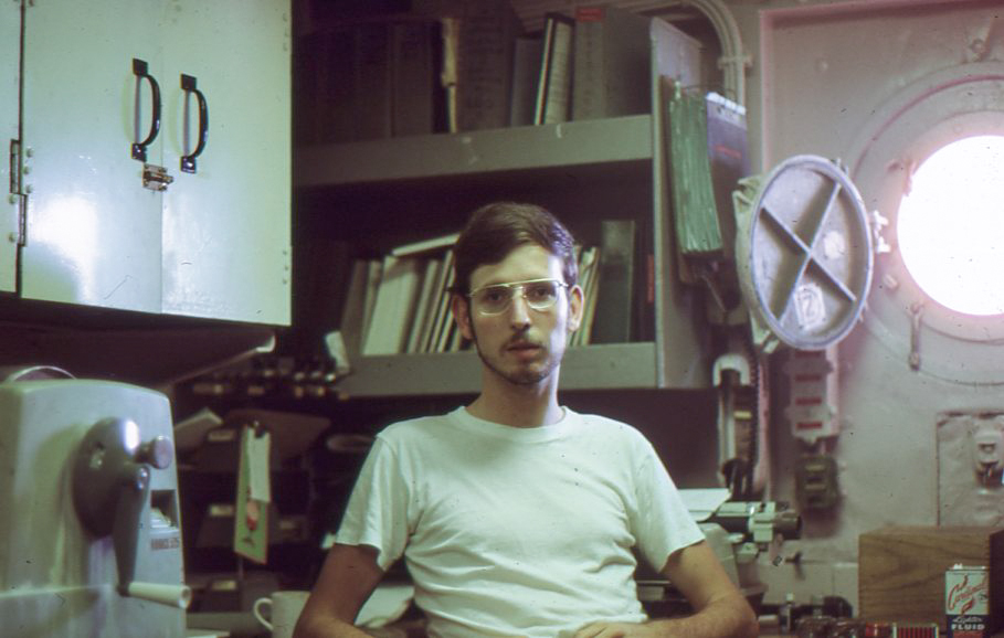 Mike Cannon, June-1972, USS Brownson Ships Office